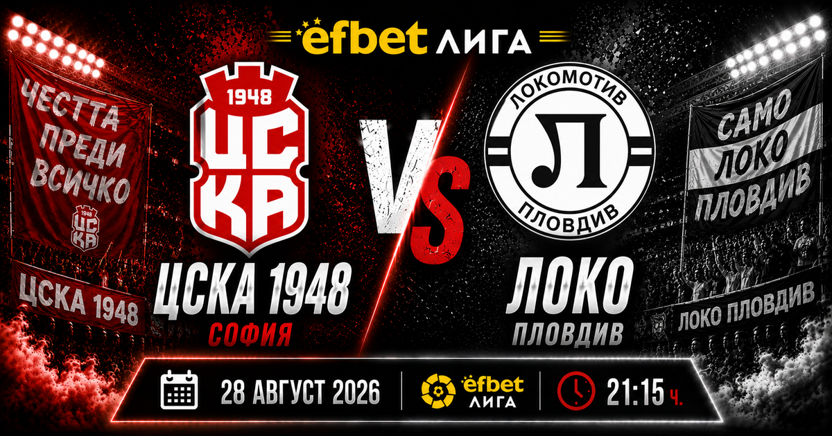 ЦСКА 1948 – Локомотив Пловдив: домакините гледат нагоре, а „смърфовете“ вече играят под сериозно напрежение